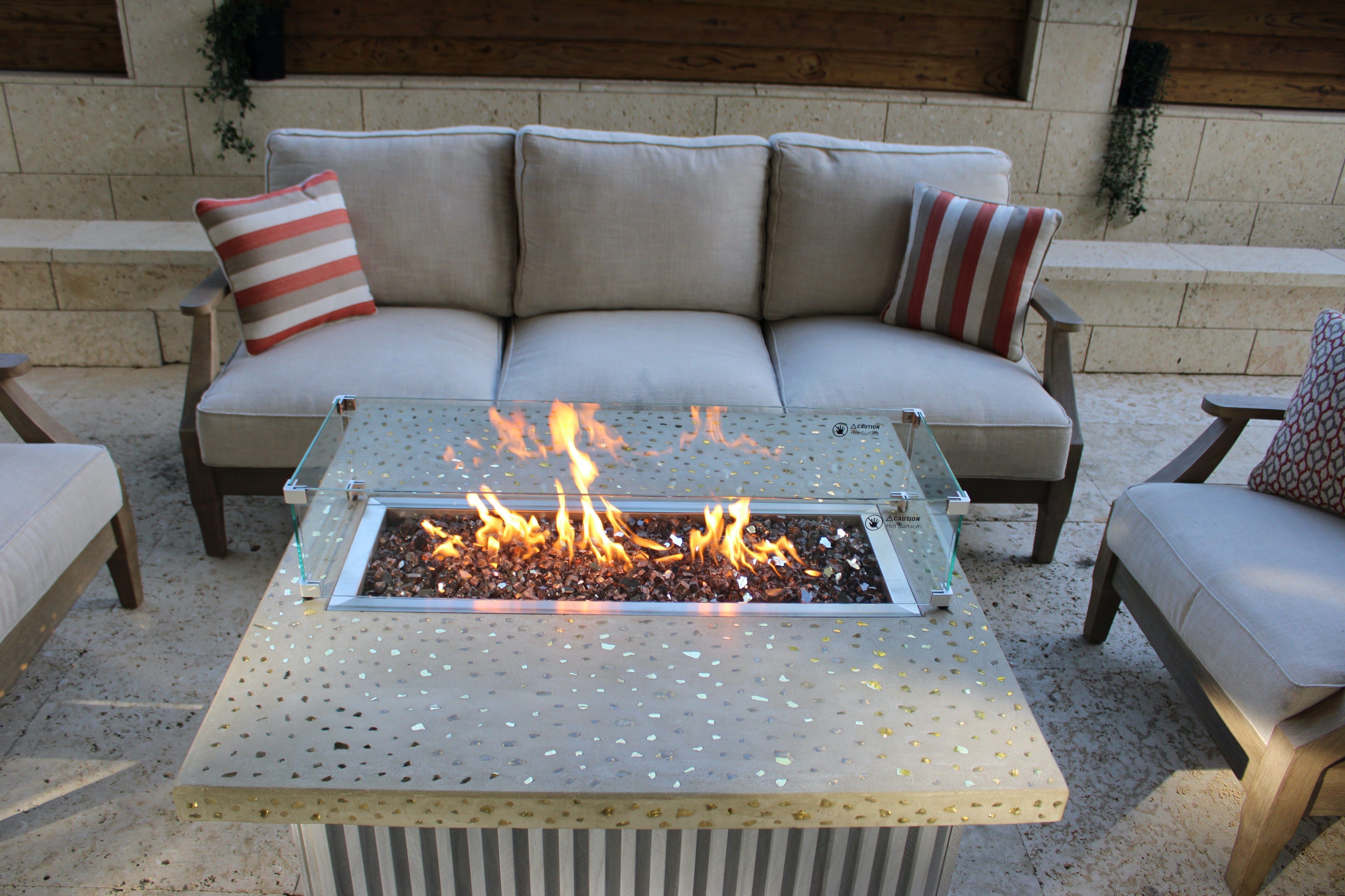 ABACO FIRE & ICE SQUARE COFFEE TABLE