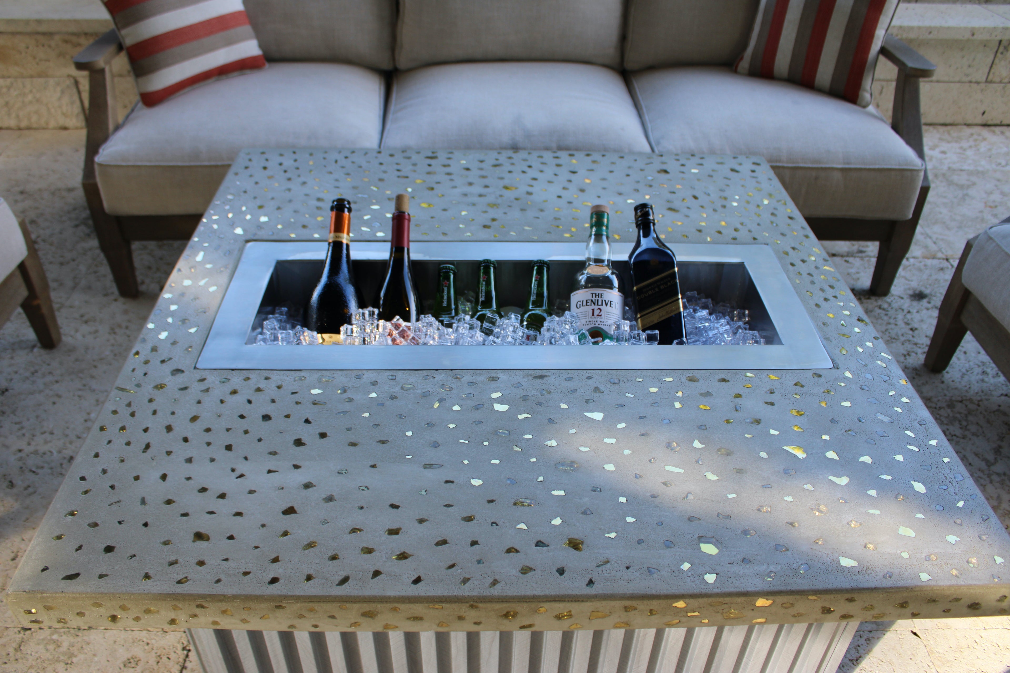 ABACO FIRE & ICE SQUARE COFFEE TABLE