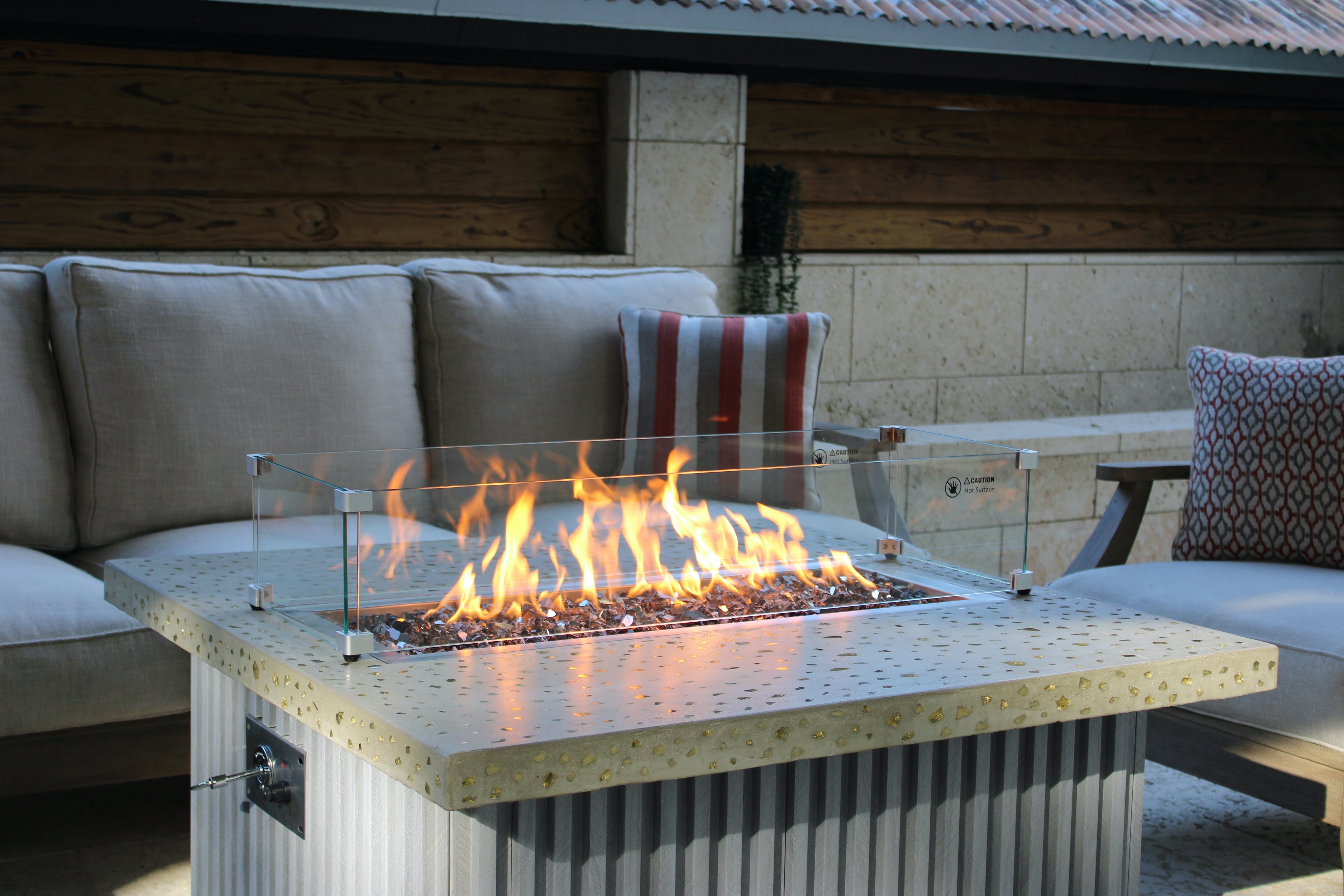 ABACO FIRE & ICE SQUARE COFFEE TABLE