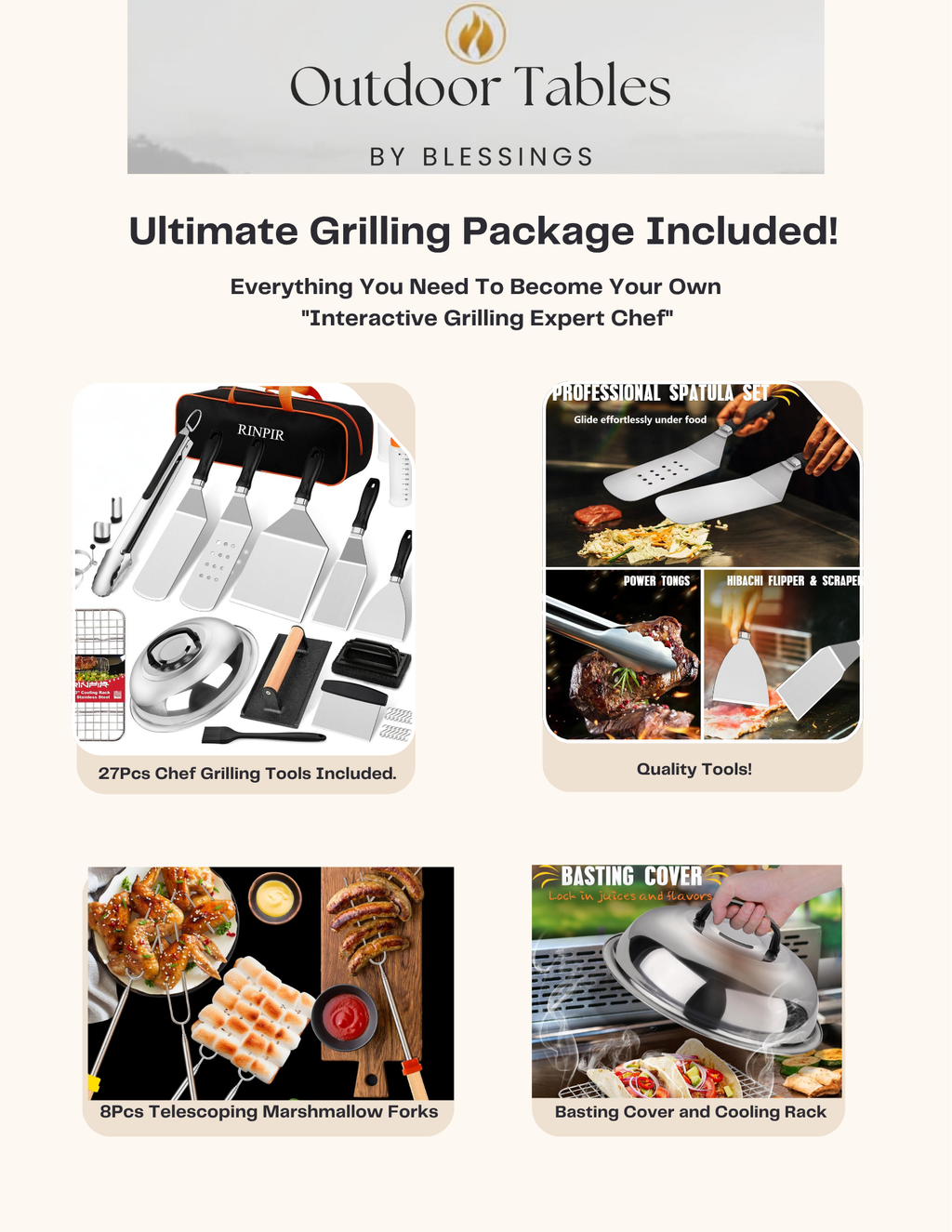 WEST END INTERACTIVE GRILLING DINING TABLE