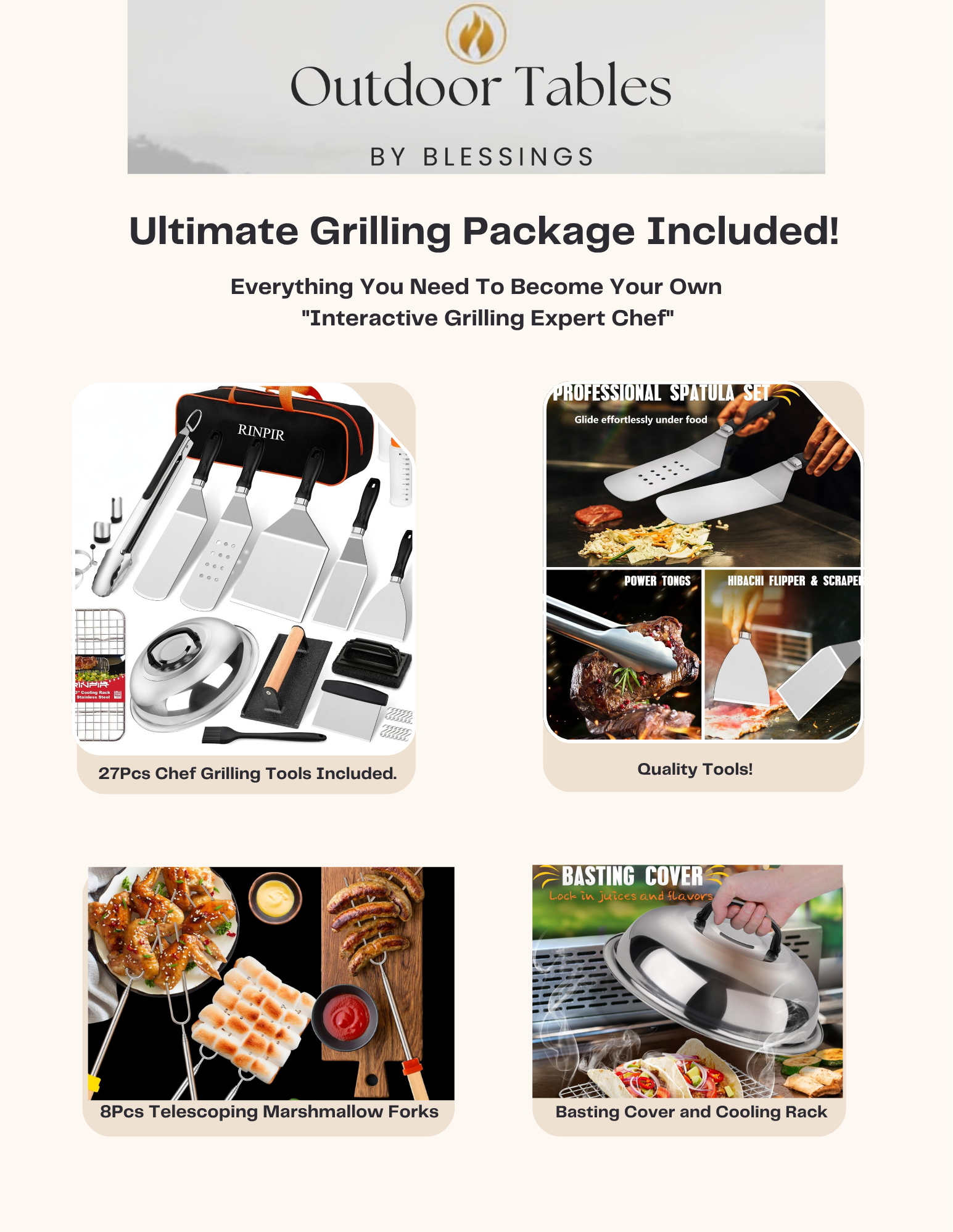 WEST END INTERACTIVE GRILLING DINING TABLE